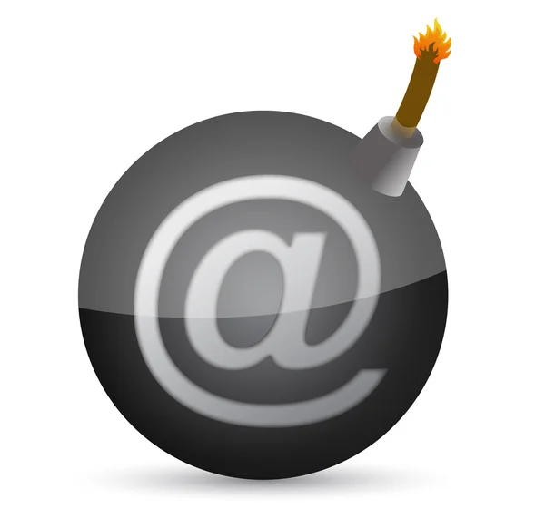 Bomba sembolü, illüstrasyon tasarımı ile — Stok fotoğraf