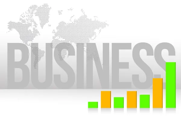 Business graph map and background illustration — Stock Photo, Image