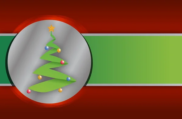 Red and green christmas tree background — Stock Photo, Image