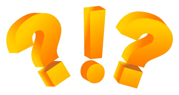 Question marks and exclamation signs — Stock Photo, Image