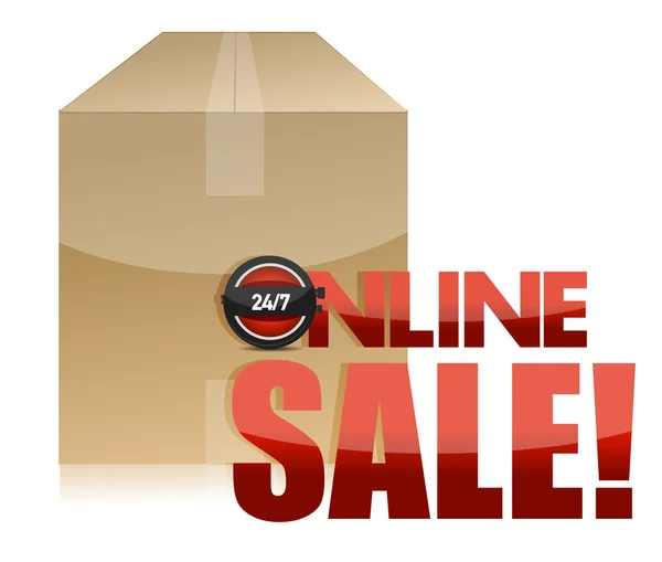 Online försäljning box illustration design — Stockfoto