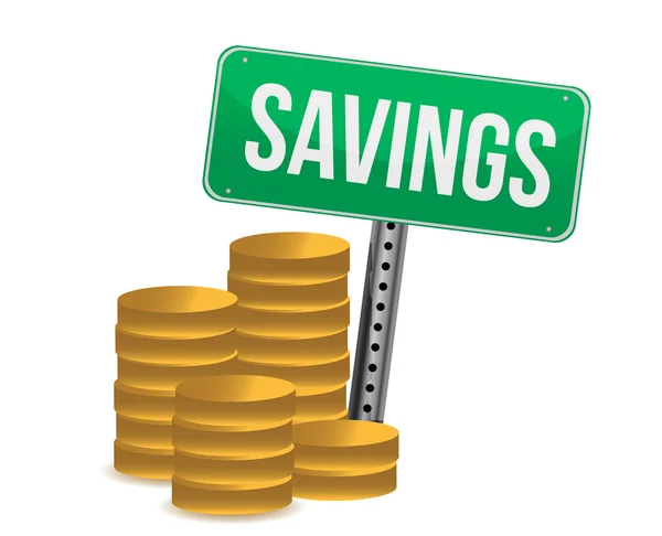 Coins and savings sign illustration design — Stock Photo, Image