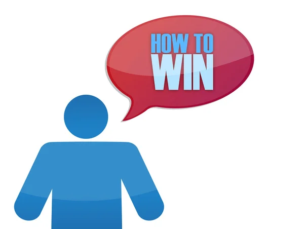 Icon with a how to win message illustration — Stock Photo, Image