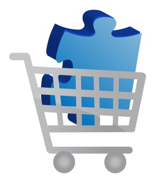 alışveriş sepeti bulmaca bir parça tasarım