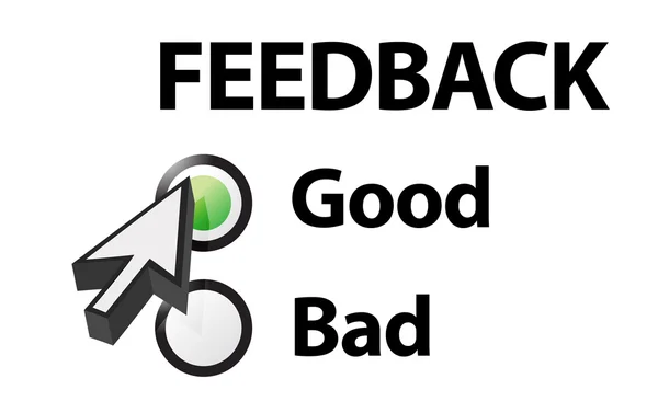 Goed op een vraag feedback hebt geselecteerd — Stockfoto