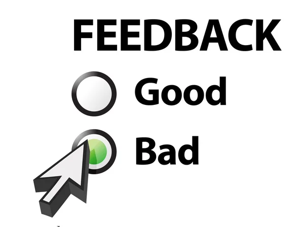 Mal selecionado em uma pergunta de feedback — Fotografia de Stock