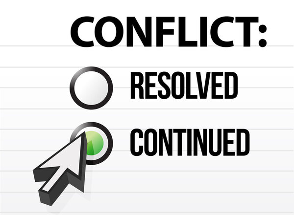 конфликт продолжает выбор вопросов и ответов
