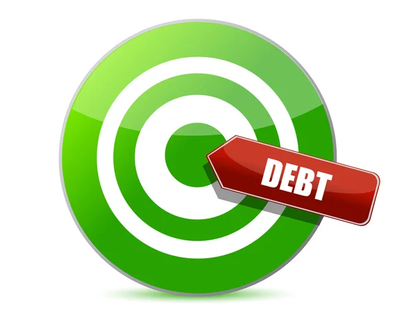 Target debt illustration design — Stock Photo, Image