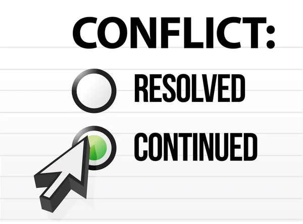 Conflict continues question and answer selection — Stock Image Conflict continues question and answer selection Stock Image
