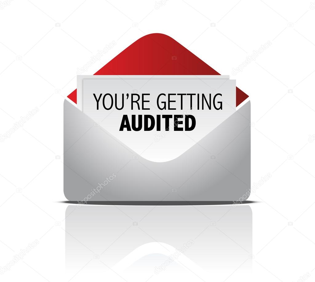 you are getting audited mail illustration design