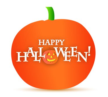 mutlu halloween balkabağı illüstrasyon tasarımı
