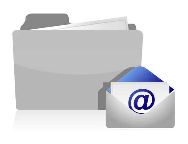 Mail en envelop map informatie — Stockfoto