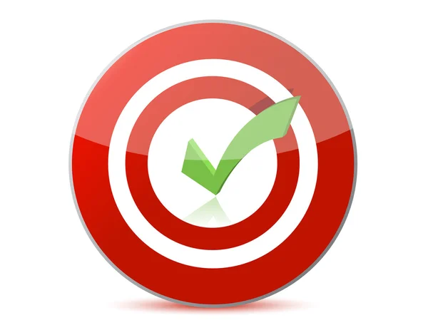 Target with checkmark illustration design — Stock Photo, Image