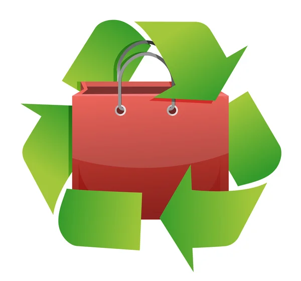 Recycling Einkaufstasche Illustration Design — Stockfoto