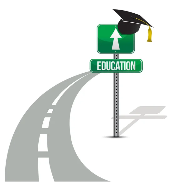 Road to education illustration design — Stock Photo, Image