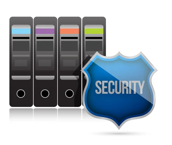 Secure server shield illustration design — Stock Photo, Image
