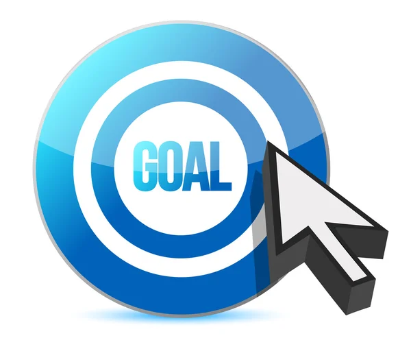 Target goal with cursor illustration — Stock Photo, Image