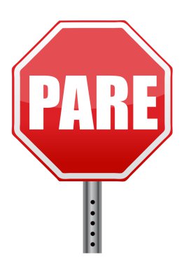 İspanyol dur işareti illüstrasyon tasarımı