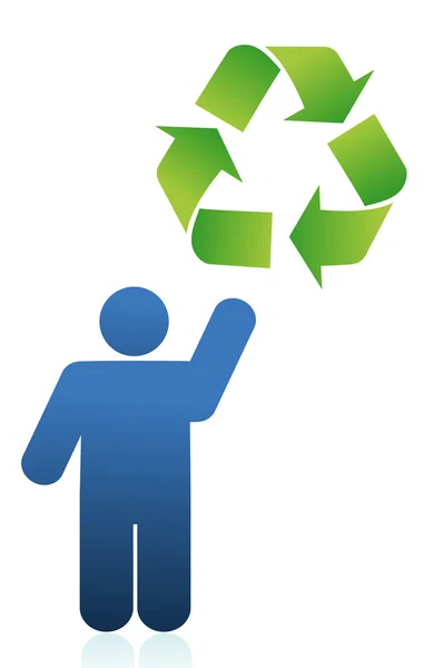 Icon and recycle sign illustration design — Stock Photo, Image