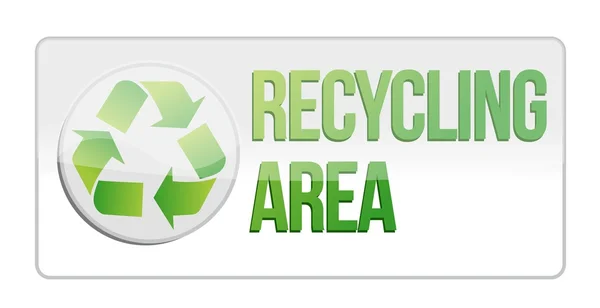回收区域标志插画设计 — 图库照片