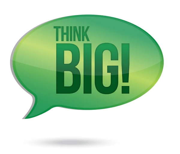 Think big message illustration design — Stock Photo, Image