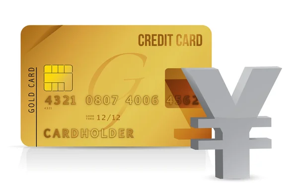 Yen credit card concept illustration — Stock Photo, Image