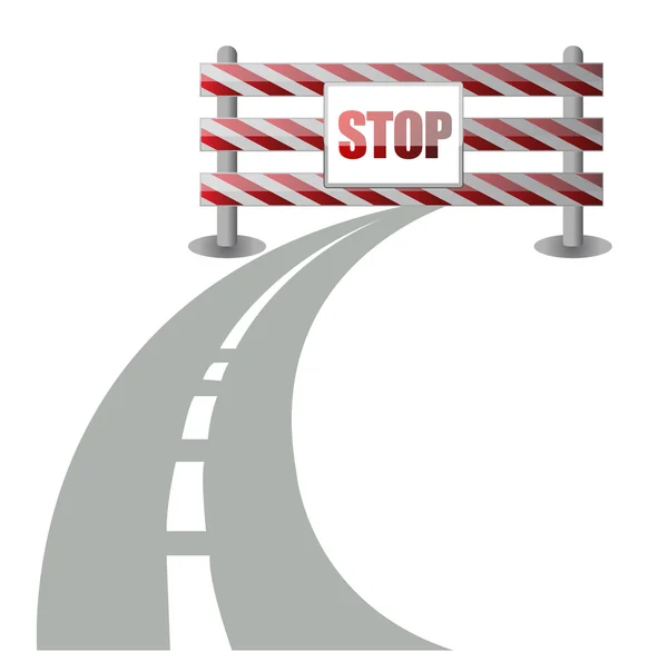 Barrier on the road illustration — Stock Photo, Image