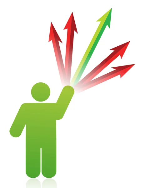 Icon with arrows going to different directions — Stock Photo, Image