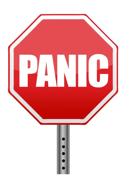 Panic stop sign illustration design — Stock Photo, Image