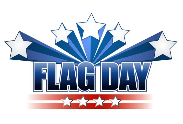 우리 국기의 날 별 일러스트 디자인 — 스톡 사진