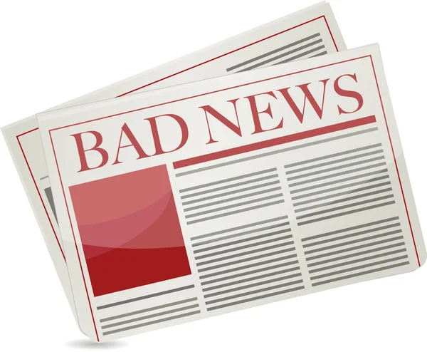 Bad news newspaper illustration design — Stock Photo, Image