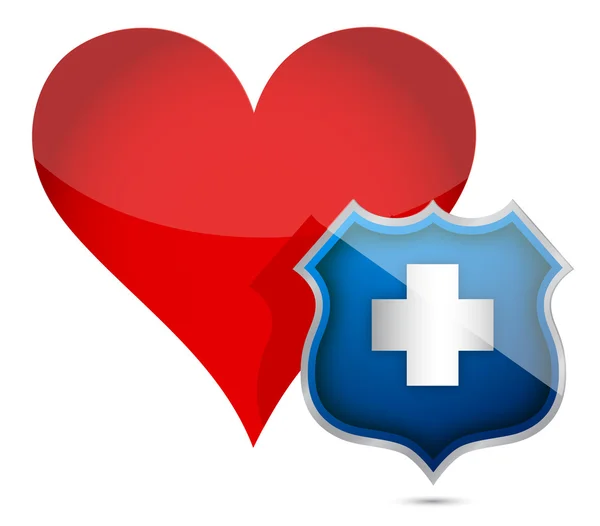 Design de ilustração protegida pela saúde do coração — Fotografia de Stock