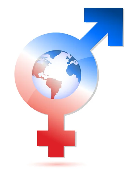 Male and female symbol illustration design — Stock Photo, Image