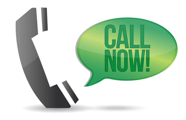 Call now phone sign illustration design — Stok Foto