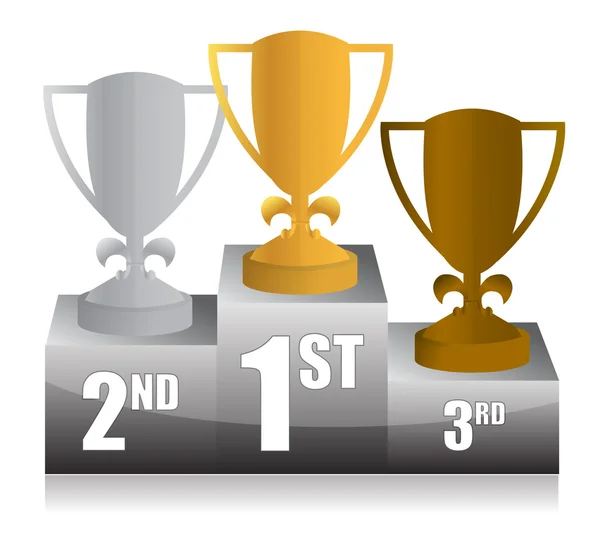 Trophy podium illustration design — Stock Photo, Image