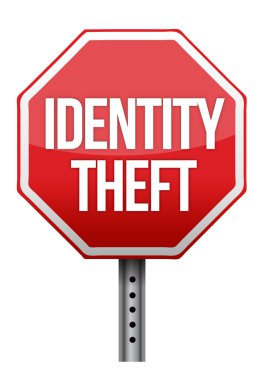 kimlik hırsızlığı işareti illüstrasyon tasarımı