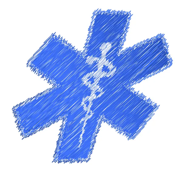 Garabato símbolo médico ilustración diseño — Foto de Stock