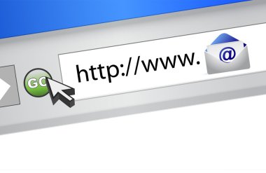 tarayıcı adres konsept illüstrasyon tasarımı
