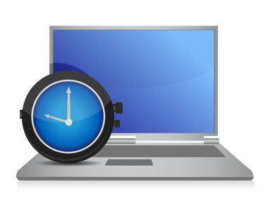 laptop izle illüstrasyon tasarımı