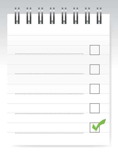 NotePad checklist illustration design — Stock Photo, Image