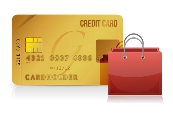 Kreditkort shopping koncept — Stockfoto