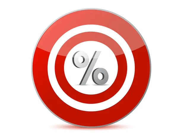 Target discounts percentage sign — Stock Photo, Image