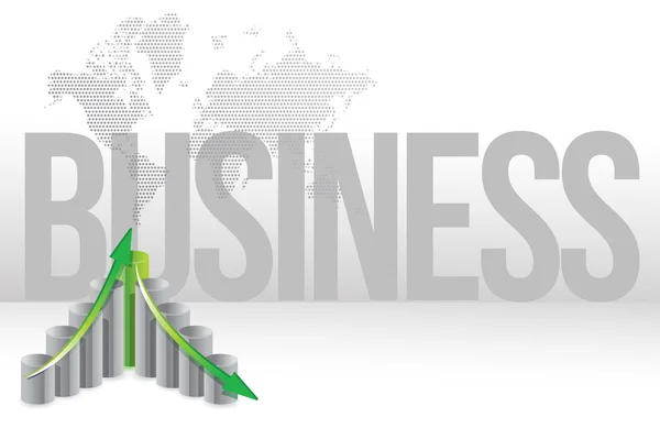 Business background with graph and world map — Stock Photo, Image