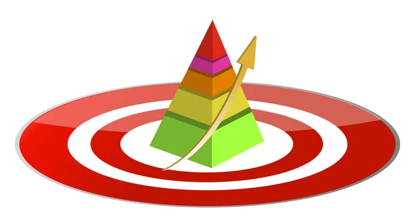 Pyramid mål illustration — Stockfoto