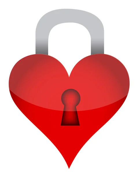 Heart lock illustration — Stock Photo, Image