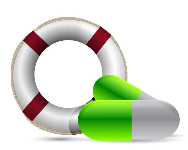 Sos lifesaver pills — Stock Photo, Image