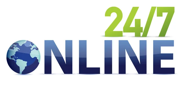 Online 24 7 — Zdjęcie stockowe