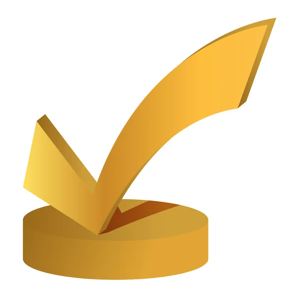 Check mark trophy — Stock Photo, Image