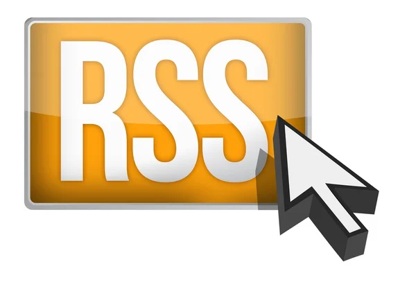 Rss orange button — Stock Photo, Image