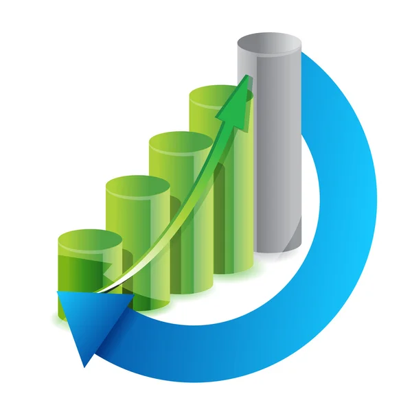 Ciclo gráfico de negocio —  Fotos de Stock